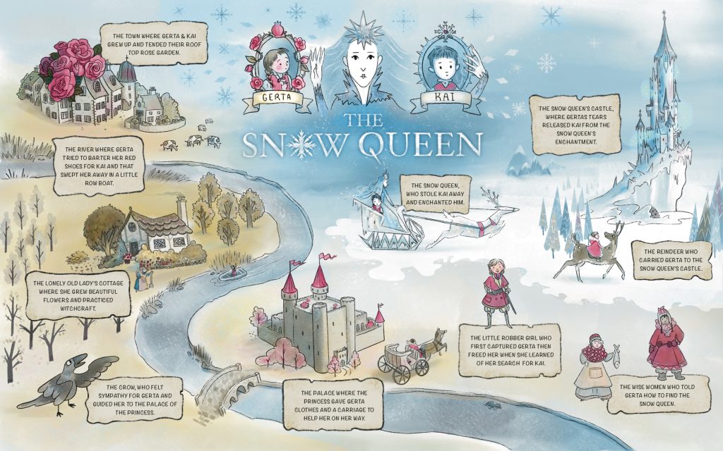 Map of the Snow Queen Fairytale