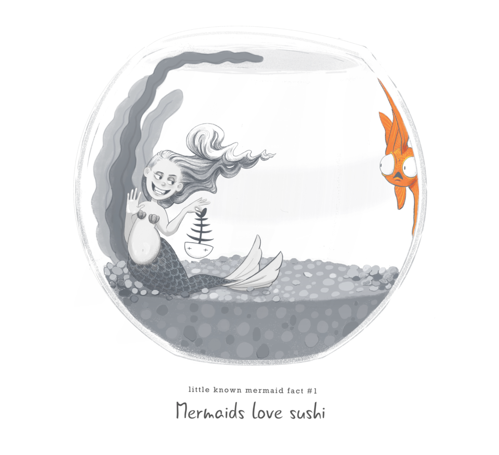 Little know mermaid fact #1 Mermaids love sushi