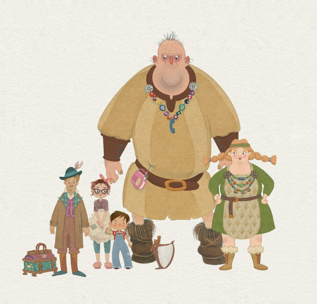 Jack and the beanstalk character design - Line up